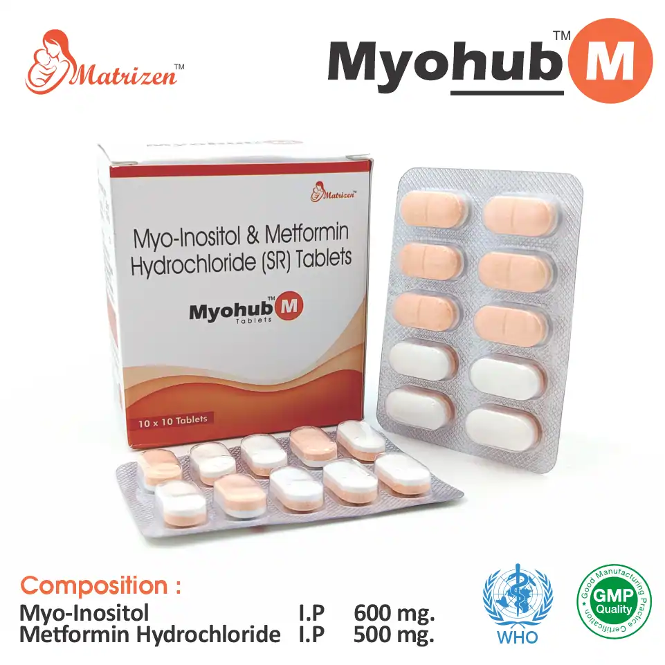 Metformin (500mg) + Myo-Inositol (600mg) at best price in PCD Pharma Franchise for Antidiabetic and Diabetes Management.